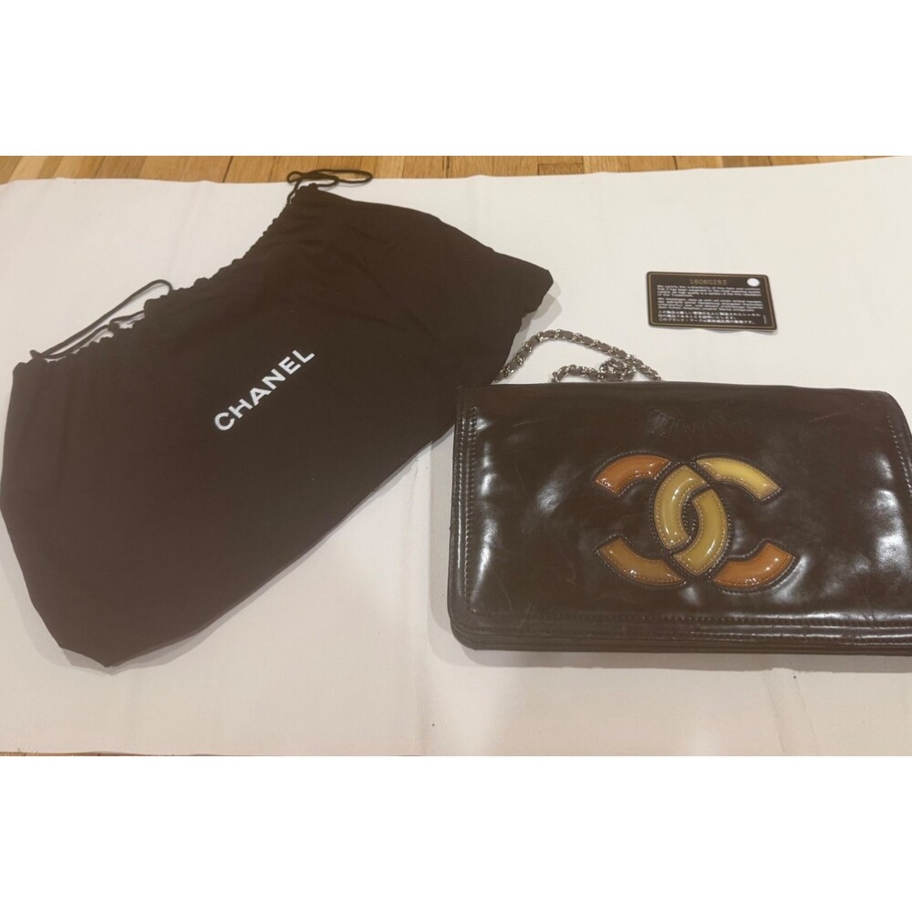 Black Lipstick Chanel flap bag Damage AS IS